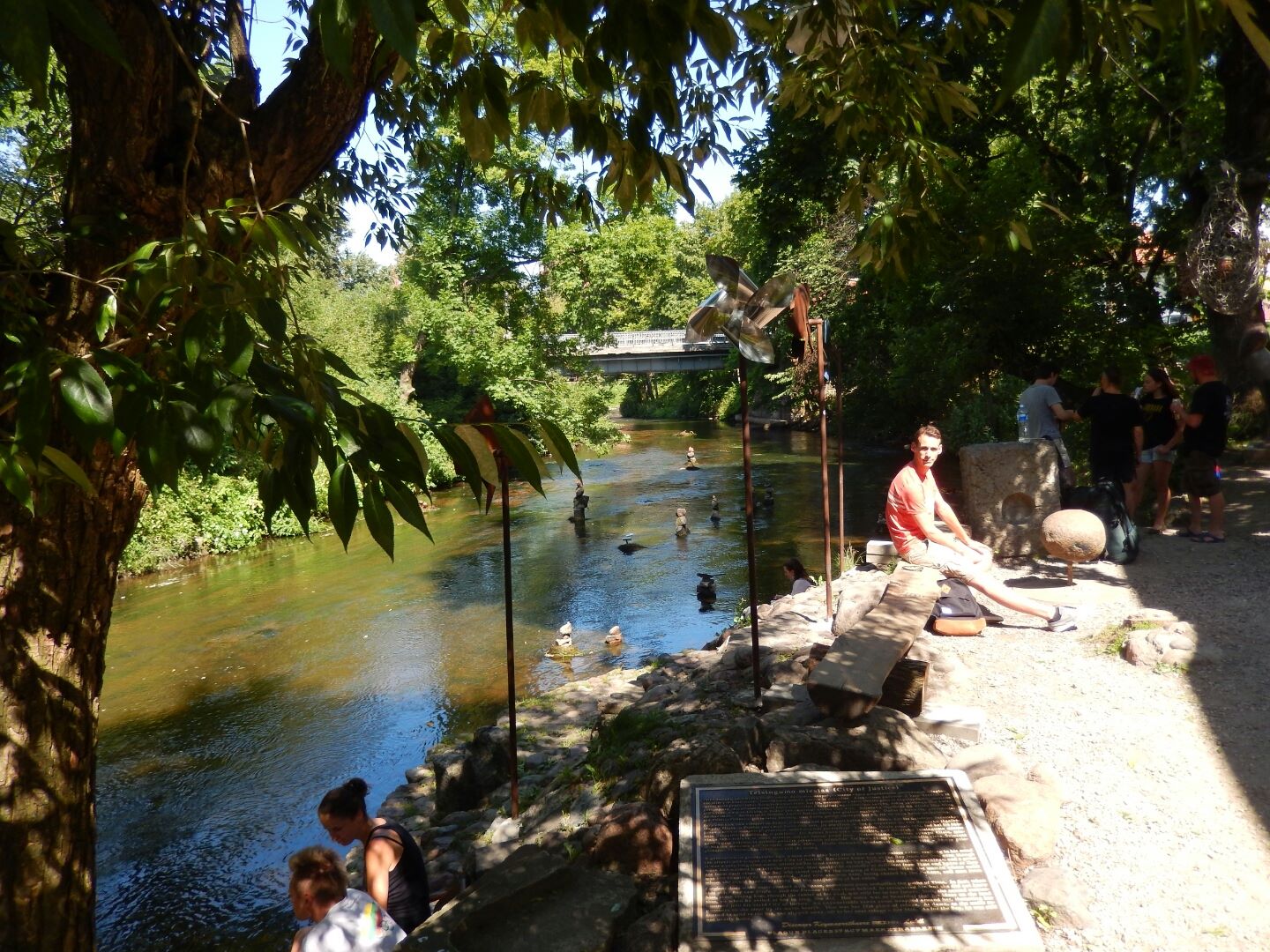 On the island on the River Vilnelé where a group of artists set up their own Republic of Uzupis...
