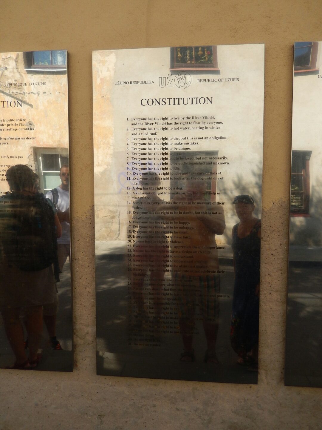 Their Constitution is proudly displayed in several languages...
