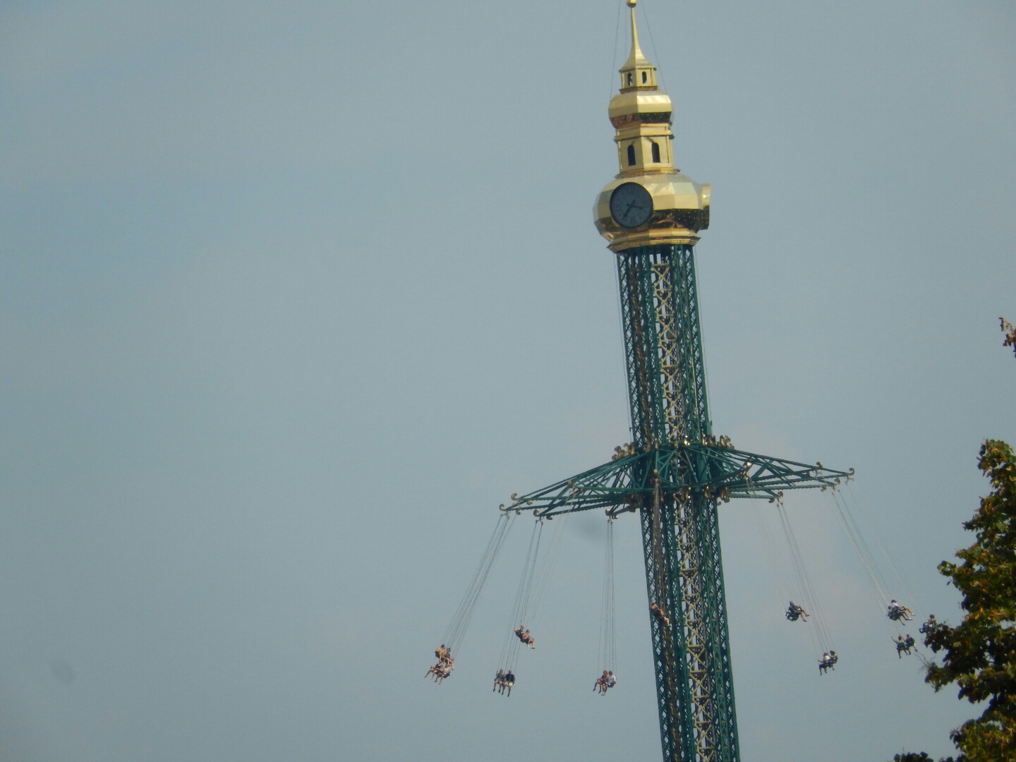 Looking up at the 117 metre high Prater Tower ride!
