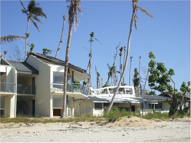 ...not a single building was left undamaged.
