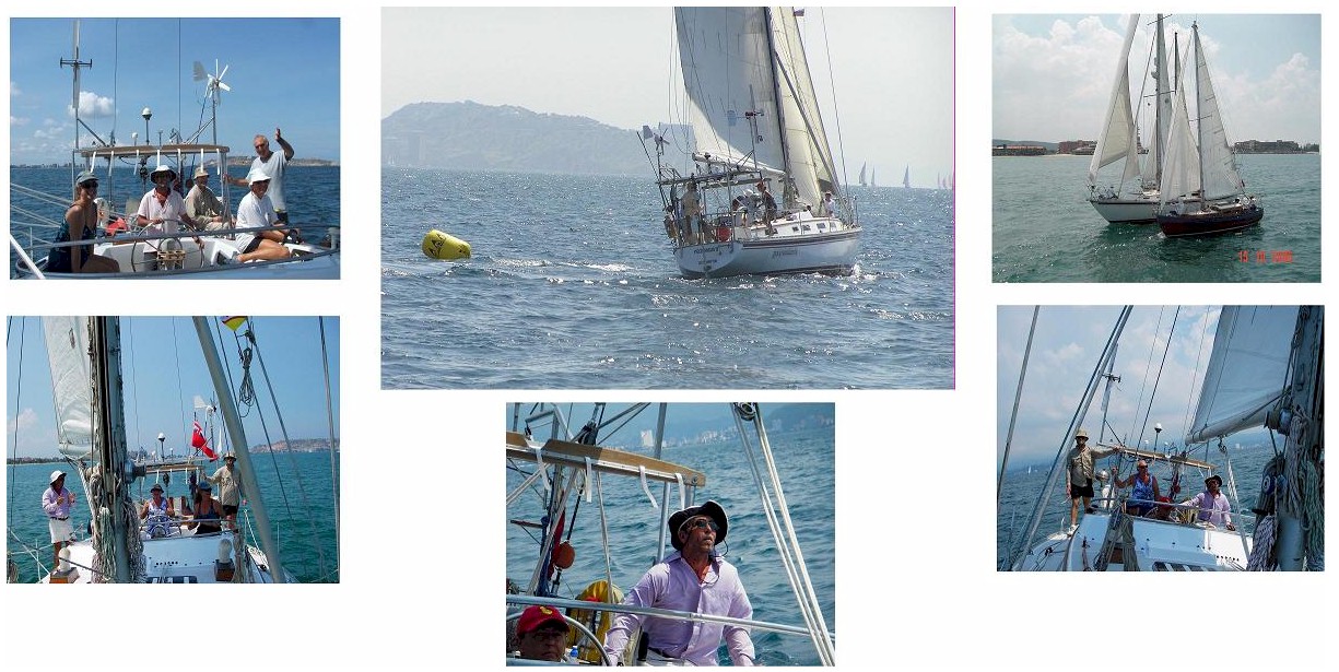 ... and the results - looking good and back afloat and racing in the Bahia Redonda Classic Regatta (with help from Nicolette and Tom from Katanne and Alice and Randy from Dally On.
