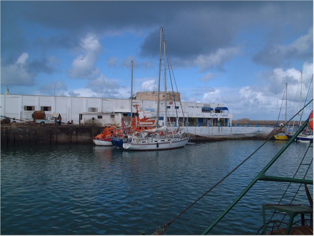 
Poco Andante tied up in the harbour at El Jadida.