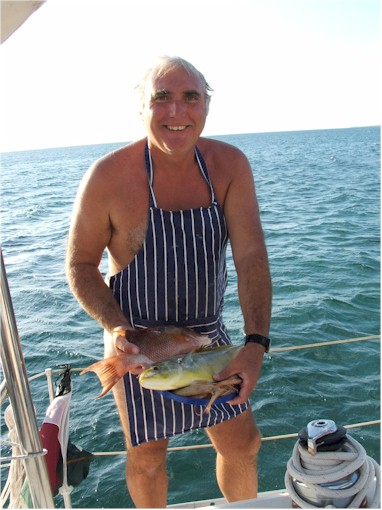 Red Snapper, Yellow Jack and Prawns for dinner!
