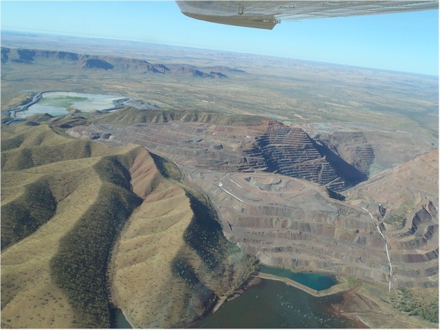 The Argyle Diamond mine produces amazing rare pink and yellow diamonds.

