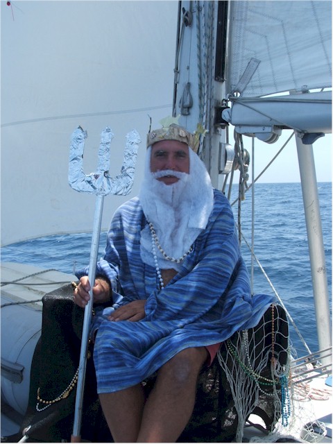 
King Neptune accepts our tributes and pays a visit!