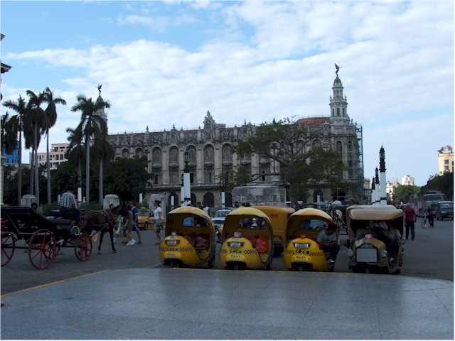 The wide variety of transportation in Havana...
