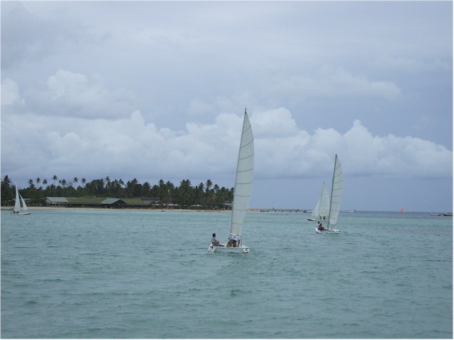 Despite a slow start, they win their heats and make it to the Semi Finals.
