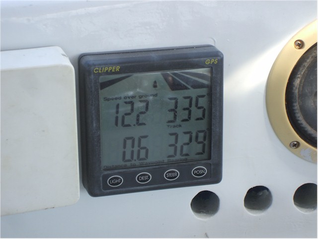 
It is just as well we got the tide calculation right - our normal speed is about 6-7 knots!
