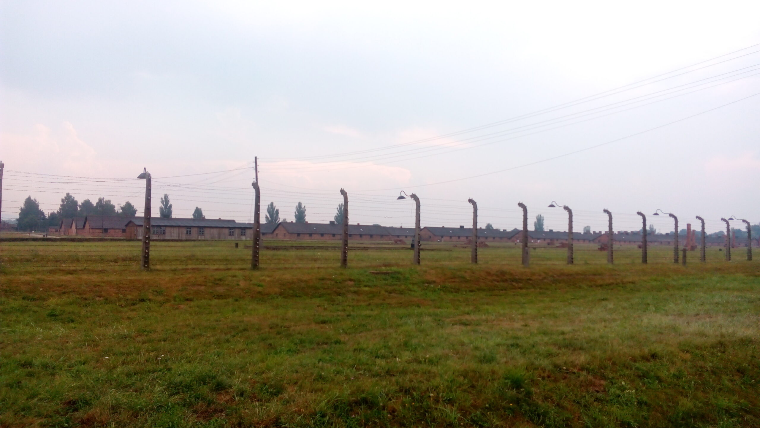 Looking across Birkenau towards Auschwitz camp - the sheer scale of the place is mind-blowing.
