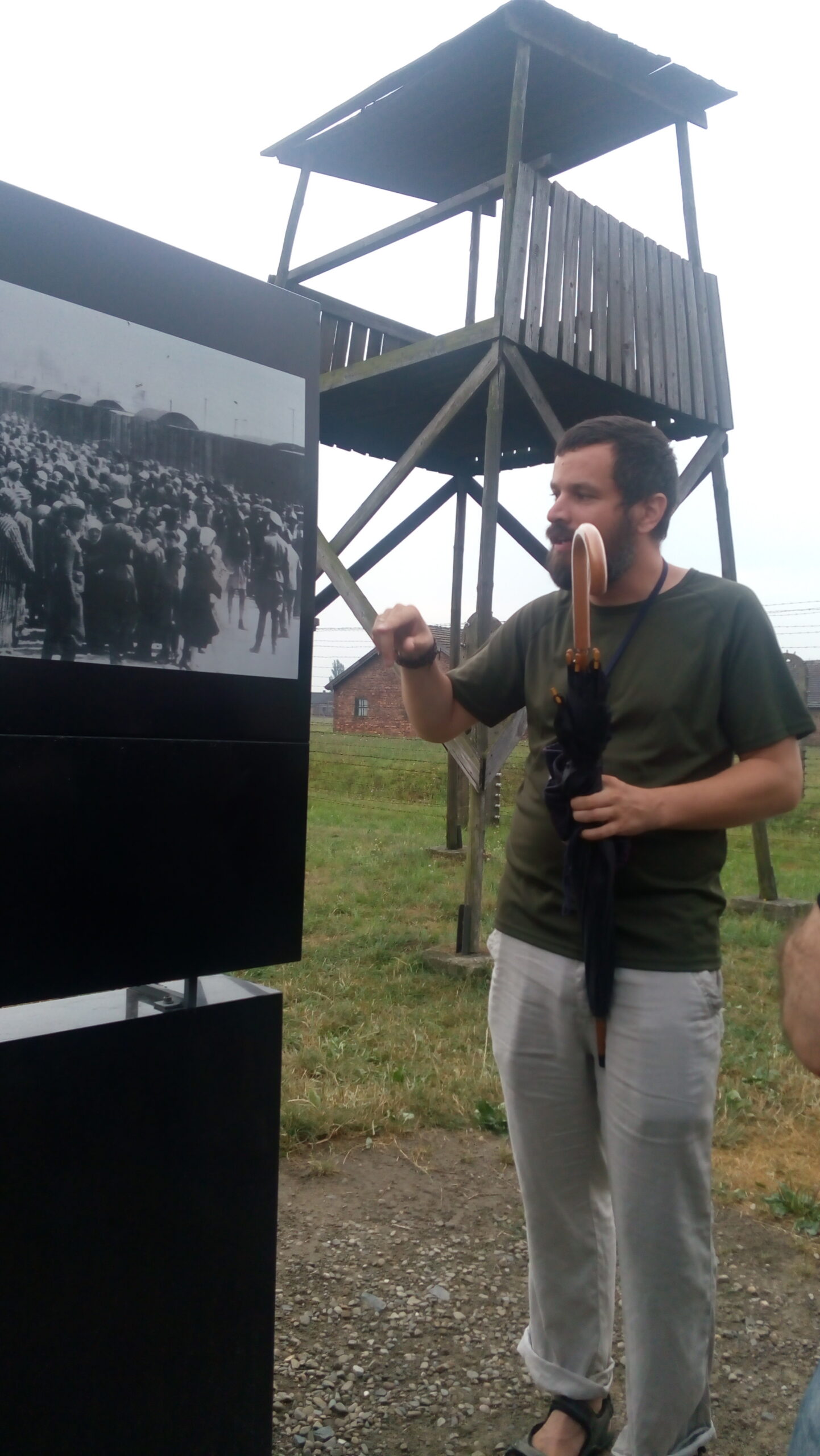 Our guide tells some of the history - in view of one of the guard towers.

