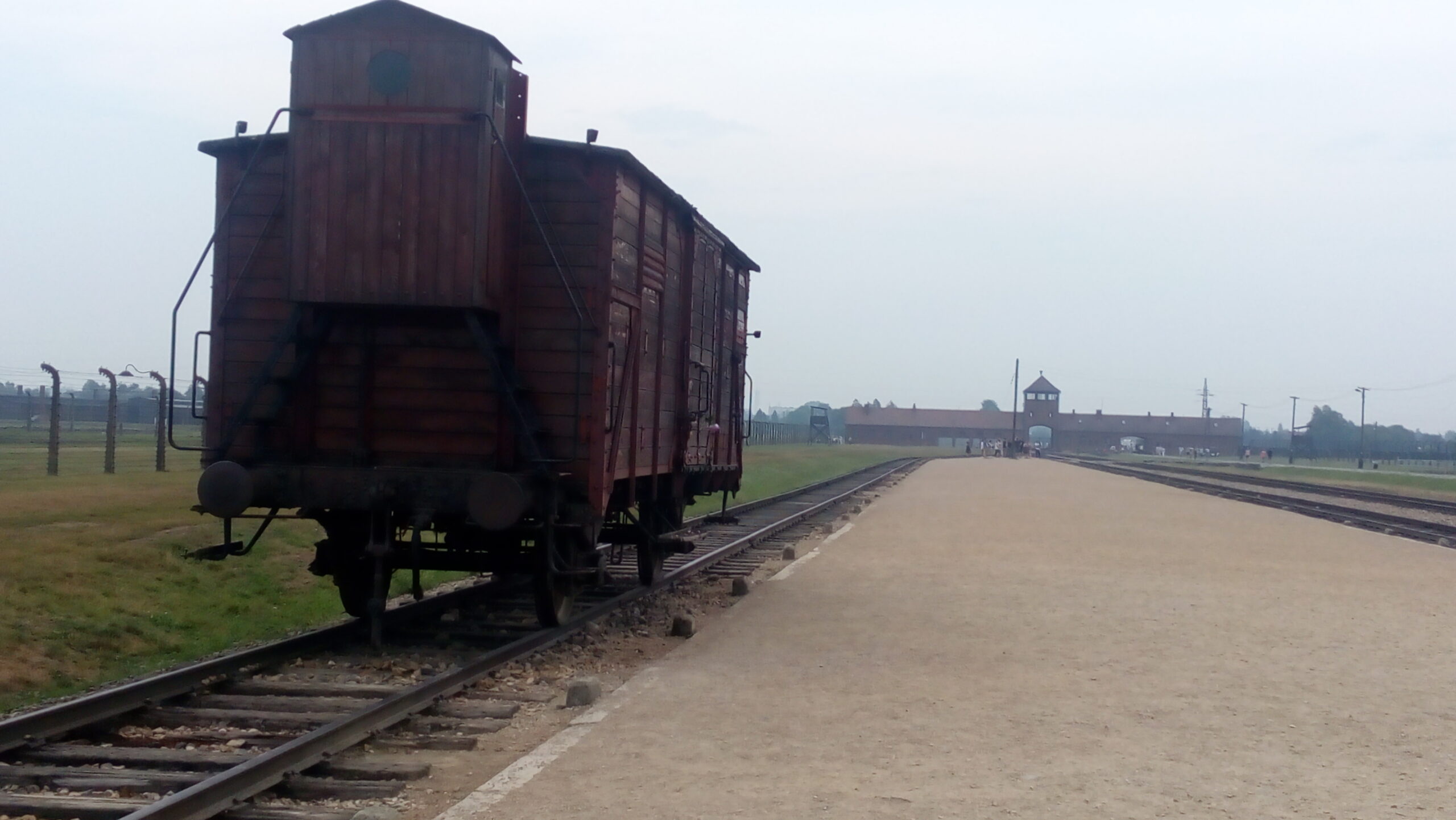 One of the carriages which brought the victims to Auschwitz.
