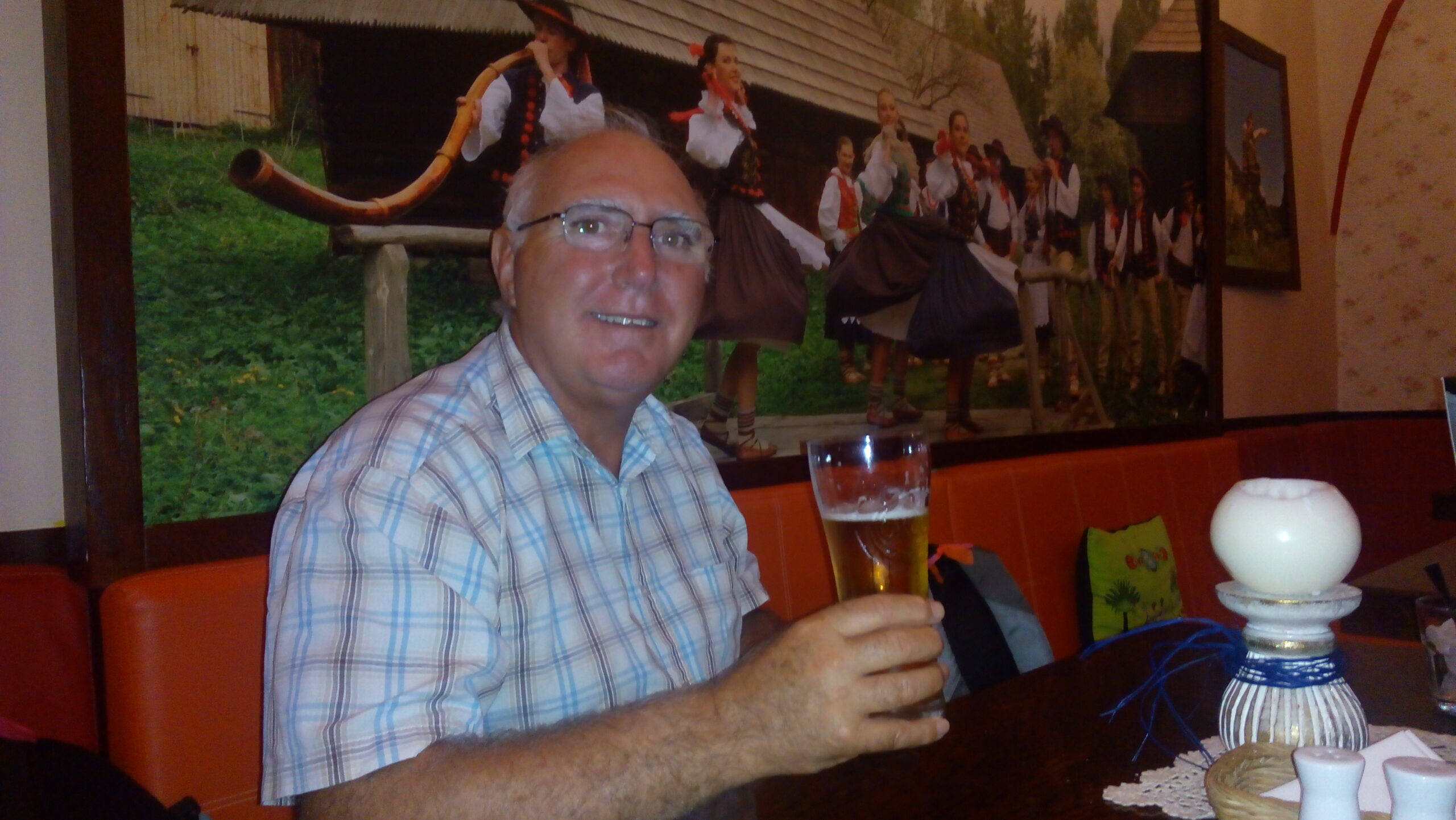 After Auschwitz we decided that we needed some cheering up and shared a bottle of wine and a traditional Polish meal...
