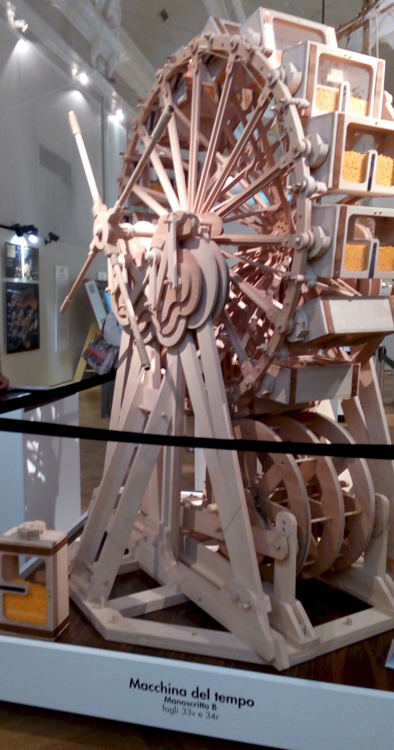 ... with full-size models, including this Time Machine - a perpetual motion device...
