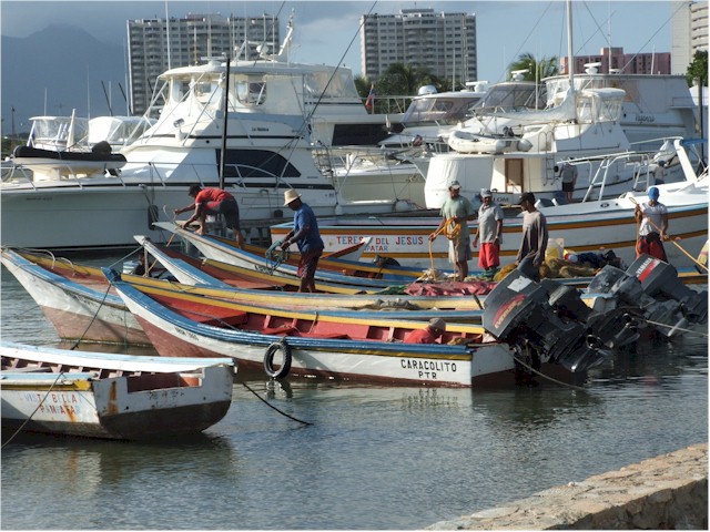 Isla de Margarita is a popular holiday island just off the north coast of Venezuela - with a busy fishing fleet...