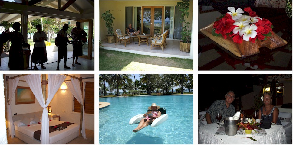 We enjoy a stay at the luxurious Lomani Resort - donated by Patrick who won this prize in the Golf Tournament. Huge thanks, Patrick!
