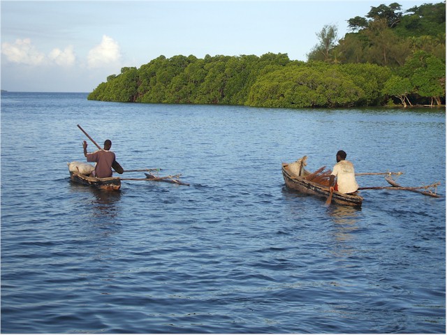 Friendly locals come to visit...
