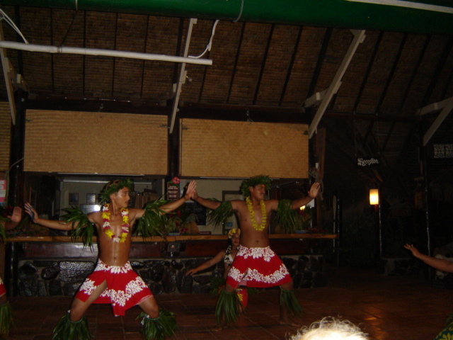 A local group demonstrate Polynesian dancing.

