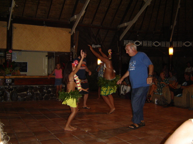 A local group demonstrate Polynesian dancing.
