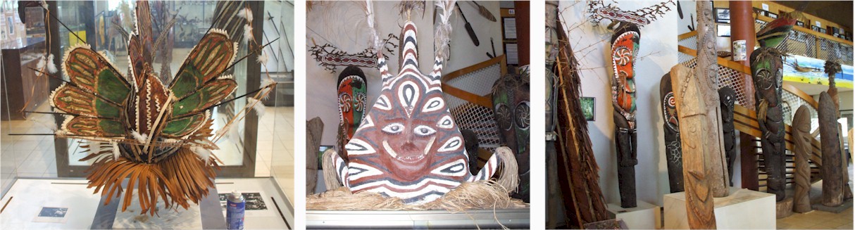Some of the fabulous masks and tam tam drums from the islands of Vanuatu.
