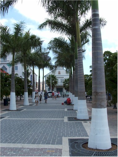 Philipsburg, the capital of St Maarten.
