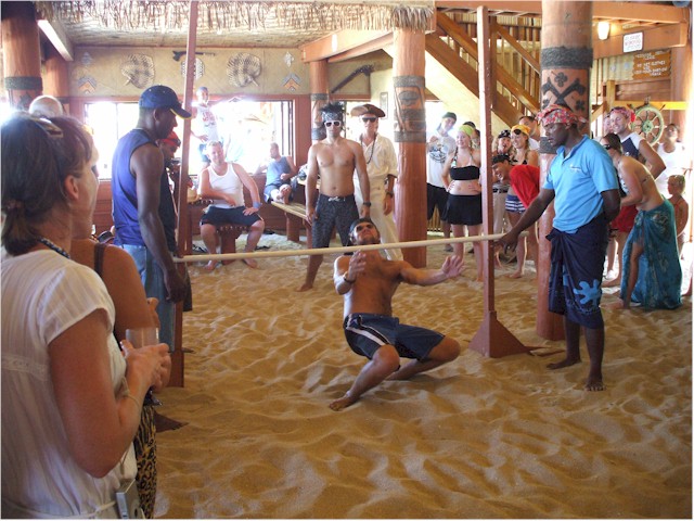 John Long Shot tries the limbo and Greg WMD is next in line...
