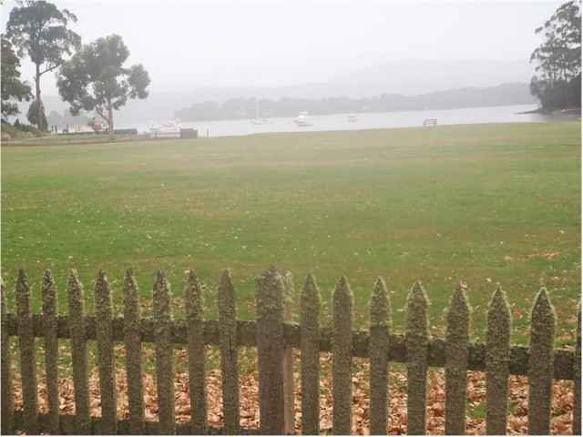 
... but normally Tasmania is much wetter - note the moss on the fence!