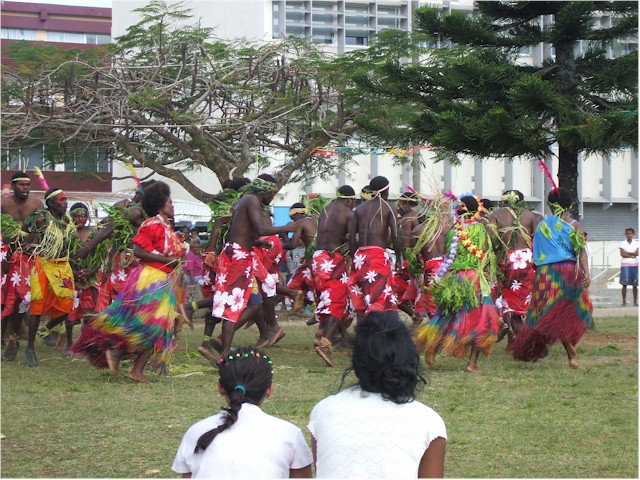 Dancers from Efate Island.
