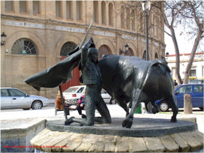... with this wonderful sculpture of a toreador.
