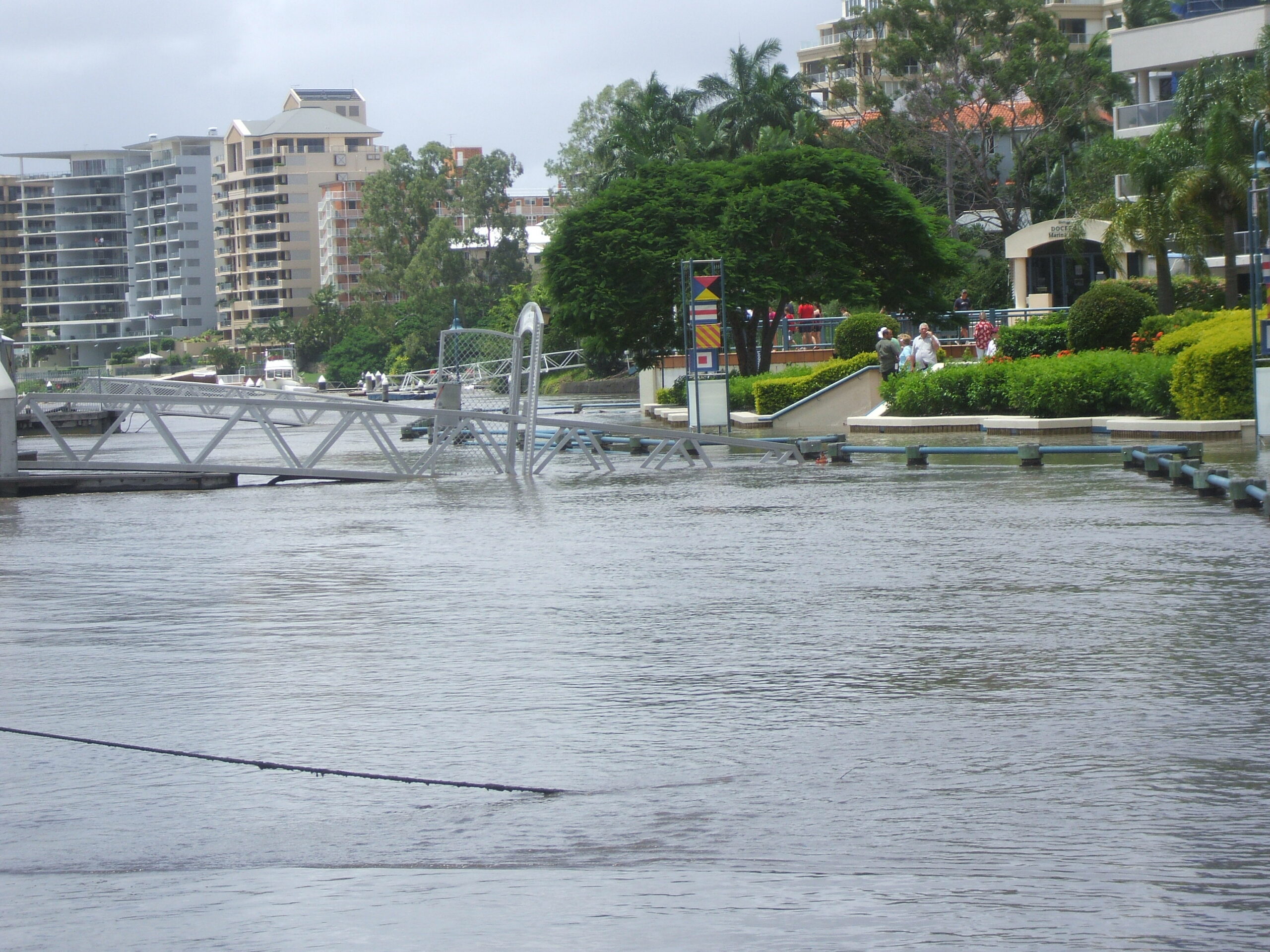 The waters just keep on rising - but at least it has stopped raining!
