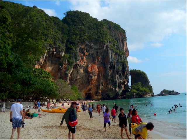 New Year was spent in Krabi where we saw 2015 arrive under the cliffs of Rai Le Bay, a mecca for free rock climbers, with Roz and Kev from Santana.
