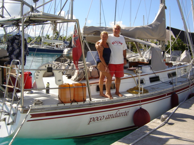 
At Marina Apooiti where Carol & Trevor leave Poco.