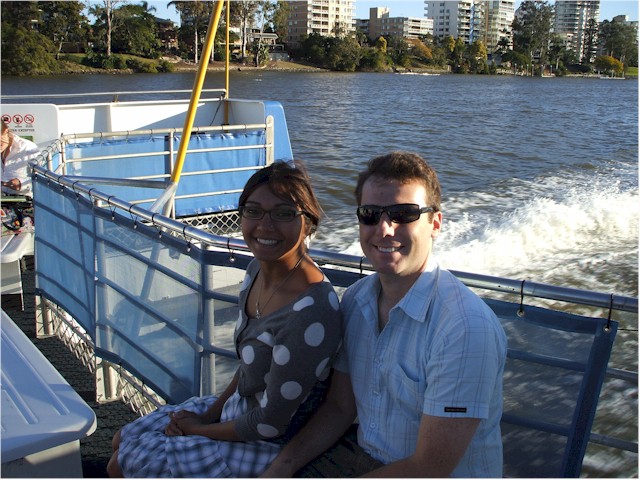 Rob & Jas came to visit us from the UK - and experience Brisbane by river...
