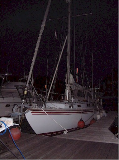 Leaving Hythe Marina, Southampton on 31st July, 2003!