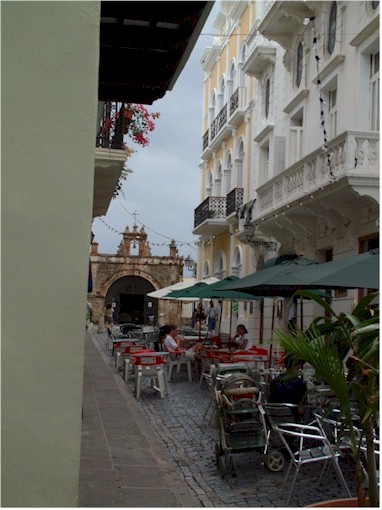 In San Juan, Puerto Rico, the roads are paved with blue bricks which were used as ballast on the ships coming to collect gold for Europe.
