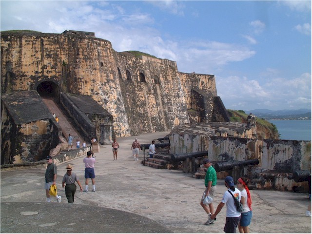 Castillo San Felipe del Morro built in the 16th Century to protect the town from seaborne enemies.
