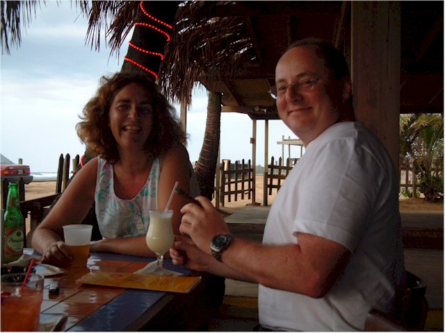 Sundowners with Pat & Paul.
