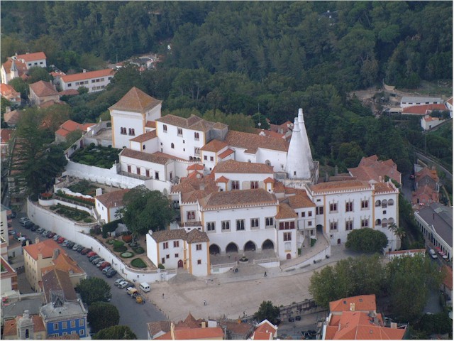 
Looking down at the town of Sintra.

