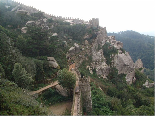 
The Moorish castle at Sintra...
