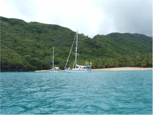 An idyllic anchorage...
