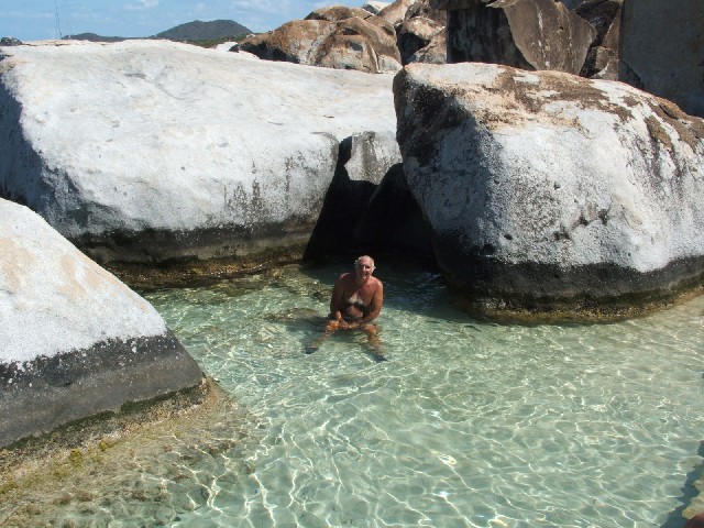 ... and a popular bathing spot for yachties and cruise ship guests alike.
