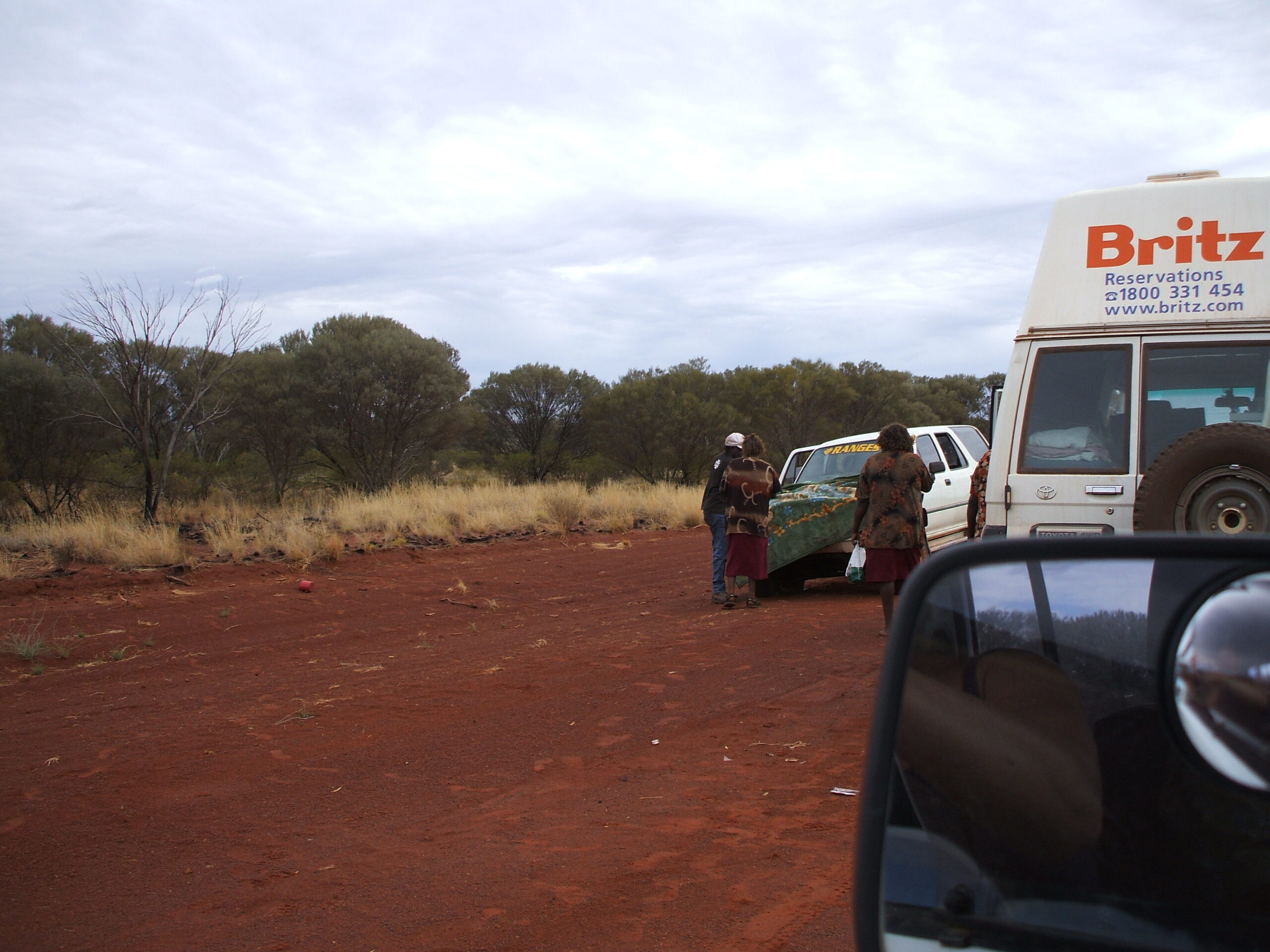 Day 2 8.04am - Locals whose car had broken down...
