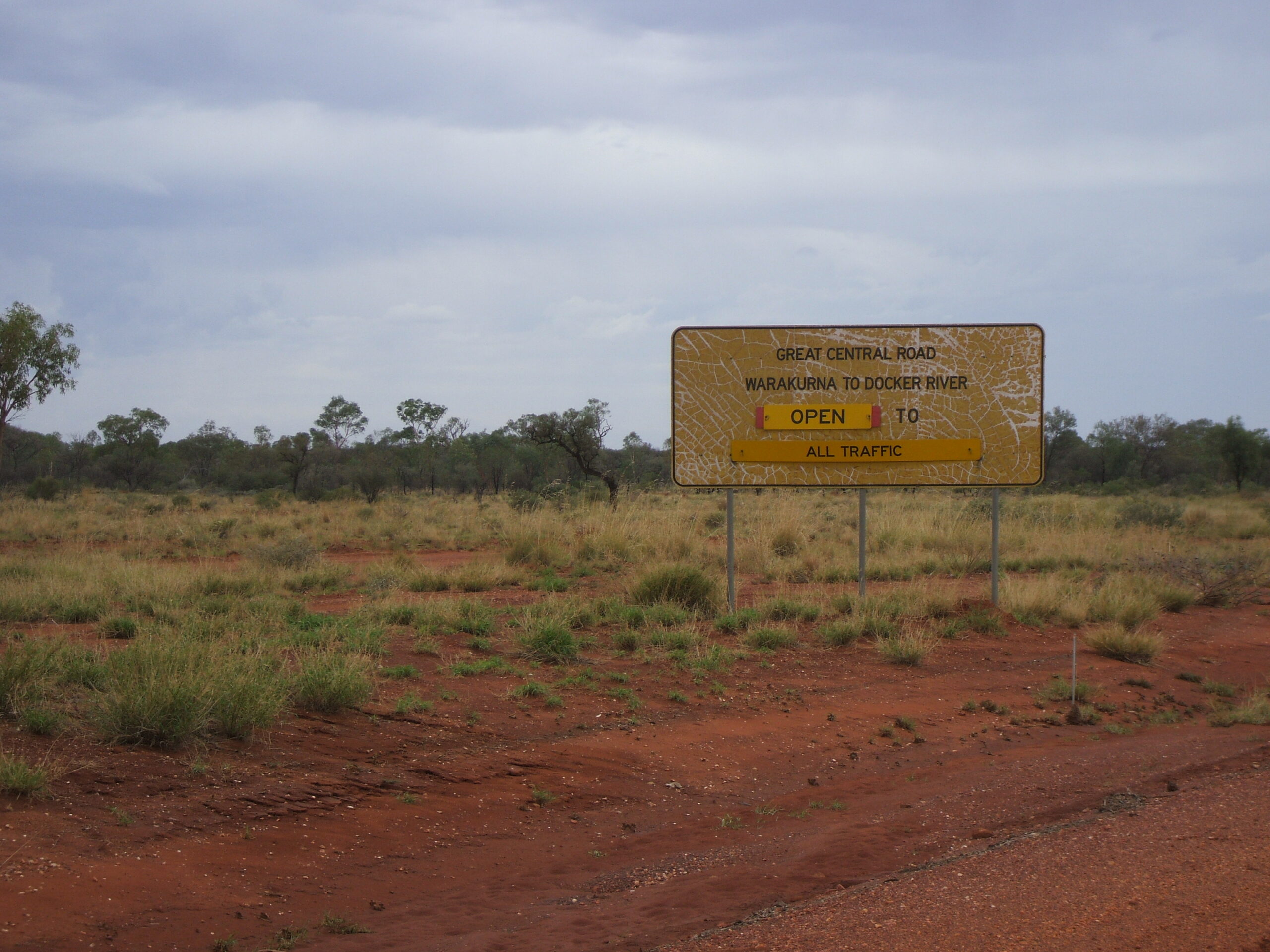 The Great Central Road - Day 3 08.26am - thank goodness the road is open to traffic after thunderstorms during the night...
