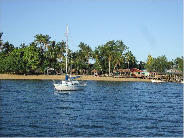 A typical anchorage in paradise
