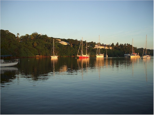 Enjoying sunset at Neiafu
