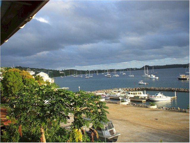The beautiful harbour of Neiafu in the Vava
