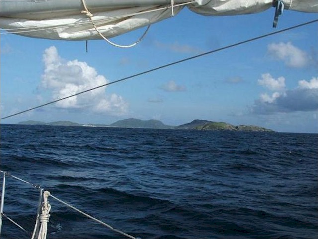 Los Testigos islands lie between Trinidad & Venezuela.
