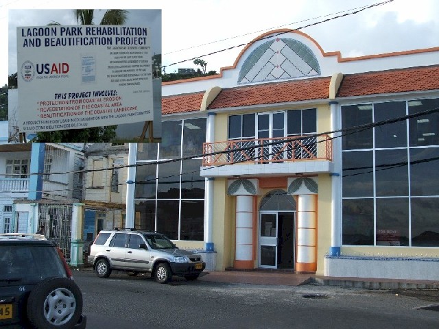 Yet the US Aid Office was the only fully restored building in Grenada...

