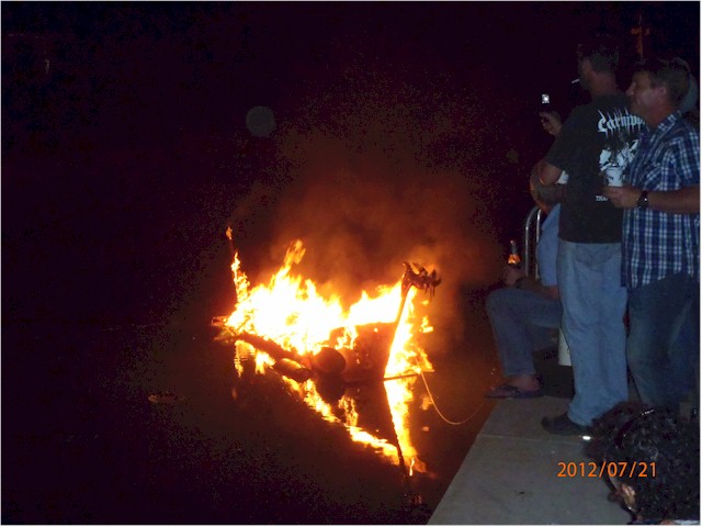 ... once the tide comes in, the boat is launched, complete with corpse, and set alight.
