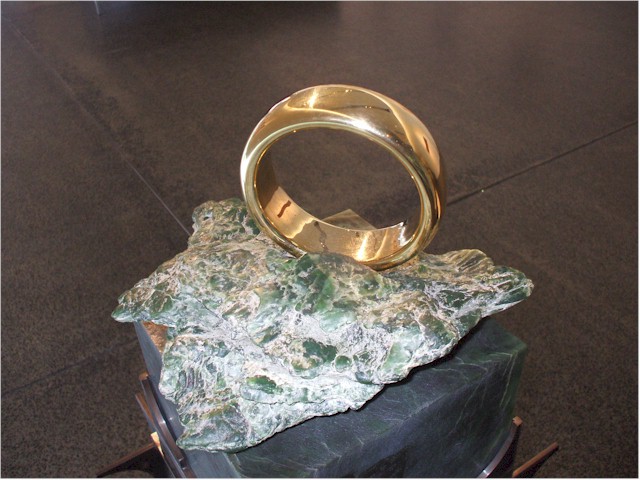This was one of several rings made for the Lord of the Rings film.
