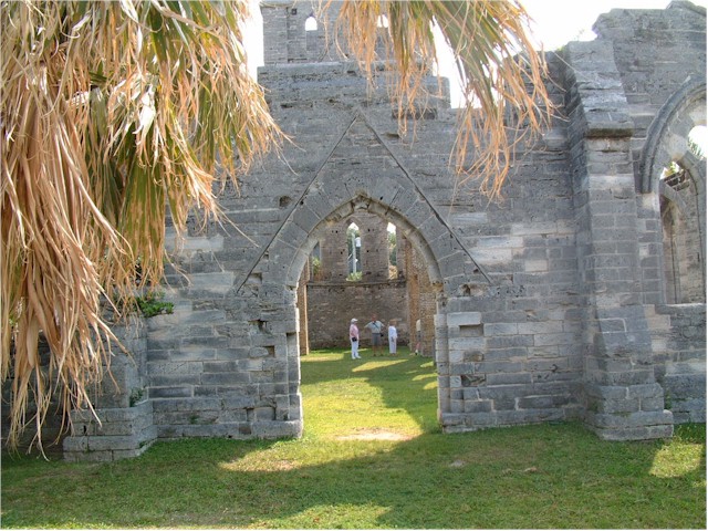 Church ruins.